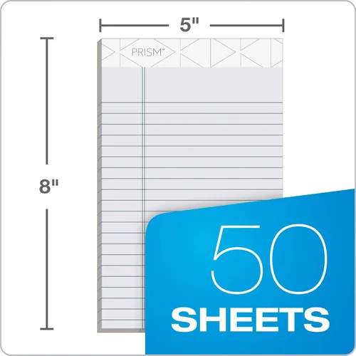 Vista 3 de Tops Prism Plus - Bloc legal de 5 x 8 pulgadas, perforado, gris, regla estrecha, 50 hojas por bloc de escritura, paquete de 12 (63060)