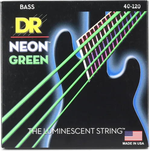 Vista 11 de DR Strings NEON - Cuerdas para bajo eléctrico, 0.045-.105, medianas, color rojo