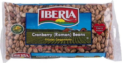 Vista 4 de Iberia Frijoles Borlotti (Cranberry Romano), 12 Oz
