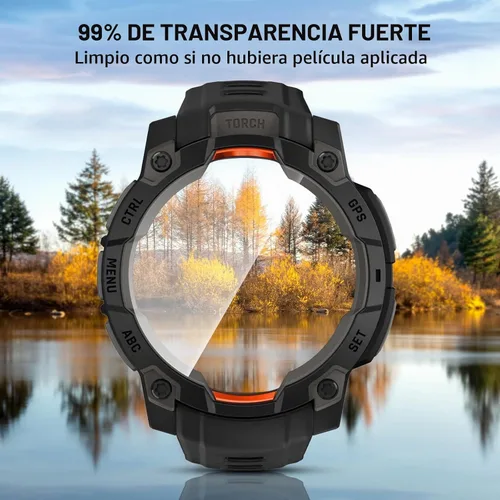 Vista 6 de Suoman Paquete de 3 protectores de pantalla para Garmin instinct 3 1.772 in