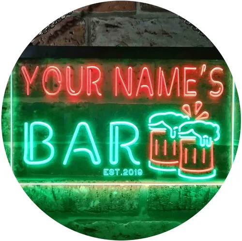 Vista 12 de ADVPRO Letrero de neón LED personalizado con texto en inglés «Your Name Est Year» (12 x 8.5 pulgadas) st4s32-w1-tm-b