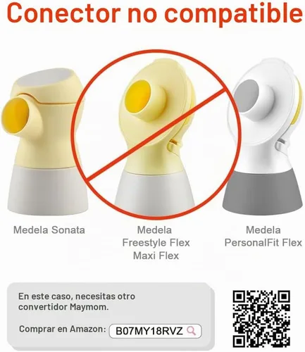 Vista 5 de Maymom Kit de conversión compatible con extractores de leche Medela (seleccionados) para ser compatible con botellas Avent Classic, botella Avant