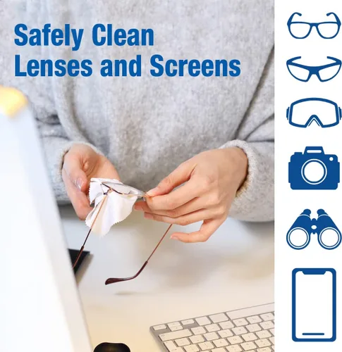 Vista 6 de PhysiciansCare - Toallitas antiempañantes y antiestáticas para lentes, 50