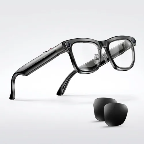 Vista 11 de Gafas inteligentes AI con cámara y video 4K de 8 MP, llamada Bluetooth