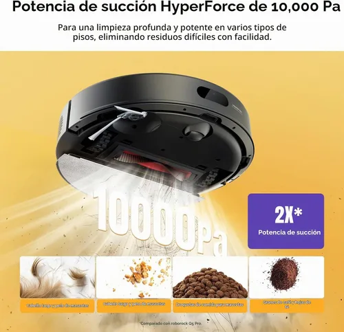 Vista 2 de roborock Robot Vacuum Mop with LiDAR, 10000Pa, Anti-Tangle, 7–9 Weeks Black03
