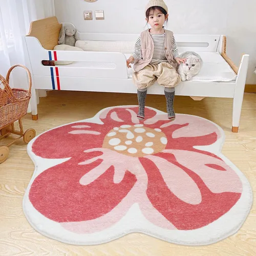 Vista 12 de Poowe Alfombra redonda con diseño de arco iris, colorida alfombra bohemia para niños, ultra suave, lavable, alfombra para habitación del cuarto
