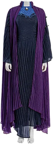 Vista 2 de Wanda Agatha - Disfraz de Harkness para mujer, disfraz de bruja escarlata, trajes de Halloween y cosplay