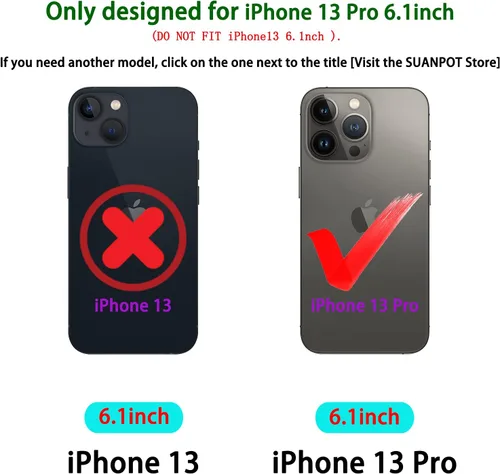 Vista 2 de SUANPOT Funda para iPhone 13 Pro