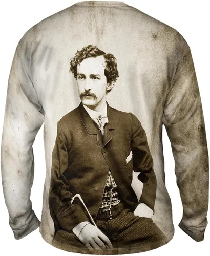 Vista 2 de Yizzam John Wilkes Booth - Camiseta de manga larga para hombre