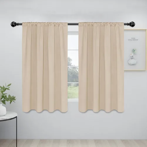 Vista 82 de Easy-Going - Cortinas opacas con bolsillo para varilla para dormitorio, cortinas de ventana para oscurecer la habitación para sala de estar