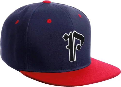 Vista 396 de Daxton Gorra clásica con visera de billete plano con letras del alfabeto inglés antiguo de la A a la Z