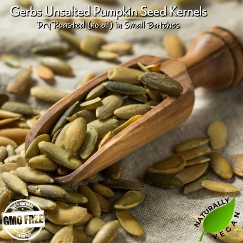 Vista 4 de GERBS - Granos de semillas de calabaza, 8 sabores, de los mejores 14 alimentos libres de alergias alimentarias, no OMG, vegano, Kosher, orgánico