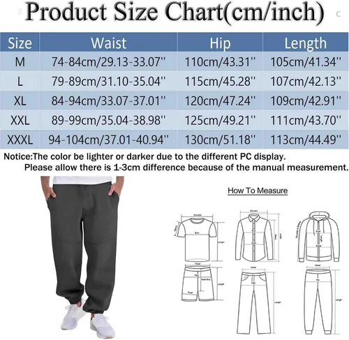 Vista 5 de Pantalones deportivos para hombre, ajuste holgado, pantalones deportivos para hombre, pantalones deportivos de ajuste holgado, con cordón y bolsillo