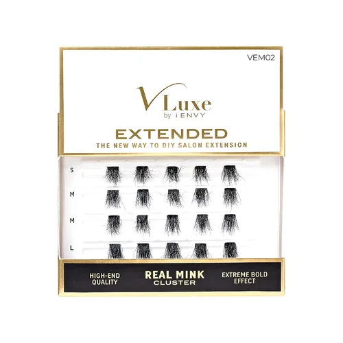 Vista 9 de VLuxe by iEnvy Extended Collection: Extensión de pestañas 3D extendida – Pluatherlight sintético reutilizable pestañas artificiales multipaquete