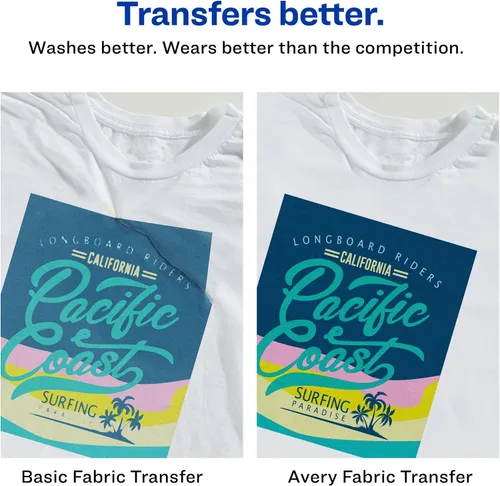 Vista 2 de Avery® Transferencias de camisetas, ligero, 8938, paquete de 18
