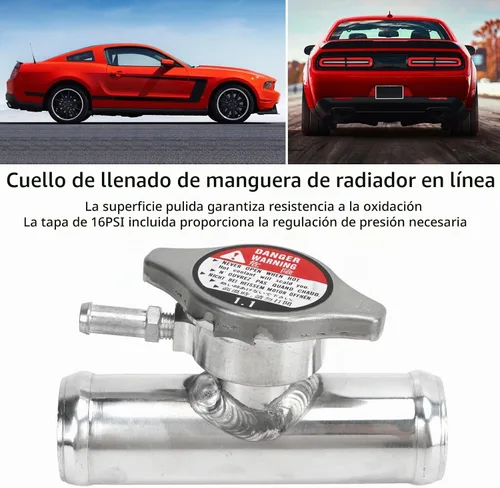 Vista 5 de Tapa de cuello de llenado de manguera de radiador en línea, 1.260 in 1-1/4in, 16PSI