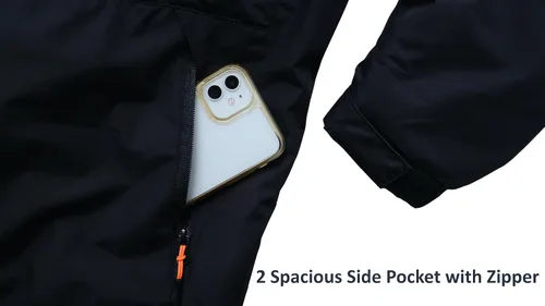 Vista 3 de Acme Projects Chaqueta de esquí impermeable y transpirable para hombre, con forro polar, abrigo cálido de invierno con capucha desmontable 236.220