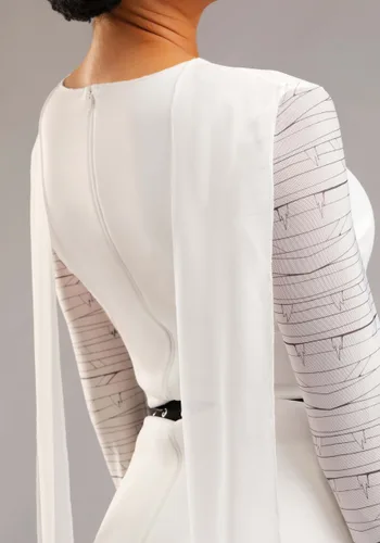 Vista 5 de Disfraz de Novia Moderna de Frankenstein para Mujer Multicolor