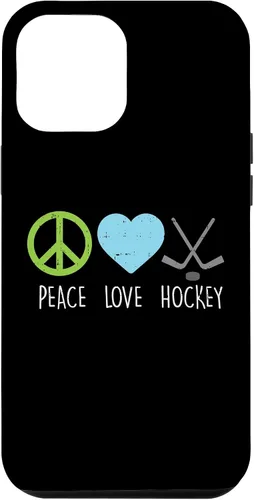 Vista 6 de Funda para iPhone 14 Peace Love Ice Hockey Cool Player Goalie Hippie Hombres Mujeres