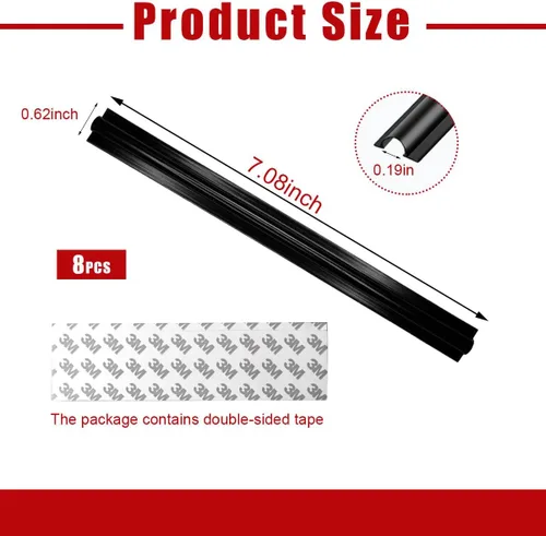 Vista 2 de Ohleats 8 fundas de alambre ocultas para automóvil, funda protectora oculta para cable autoadhesivo, funda organizadora de cable de alambre dividido