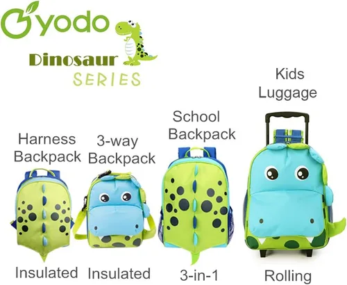 Vista 7 de Yodo Mochila escolar para niños pequeños, etiqueta con nombre y correa para el pecho