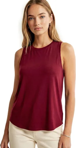 Vista 20 de sissycos Camisetas deportivas sin mangas con espalda cruzada para mujer, ajuste holgado Negro