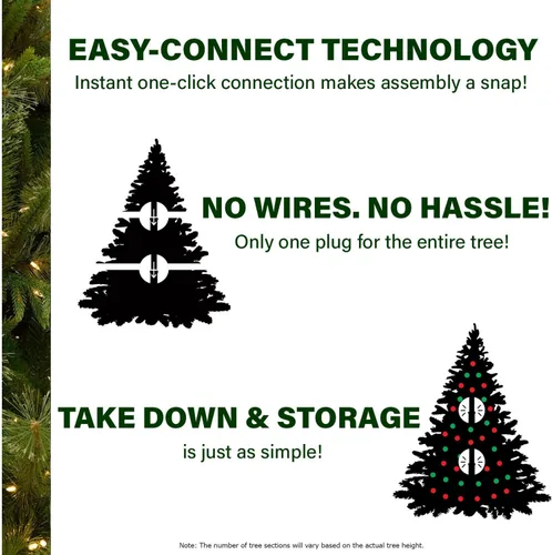 Vista 8 de Fraser Hill Farm Pine Valley - Árbol de Navidad con efecto nevado, 6.5 pies de alto, árbol de Navidad nevado con conexión fácil, luces inteligentes