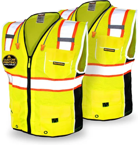 Vista 8 de KwikSafety - Charlotte, NC - Chaleco de seguridad clásico y supremo [bolsillo gigante] Clase 2 Trabajo PPE ANSI probado OSHA Cumple con OSHA