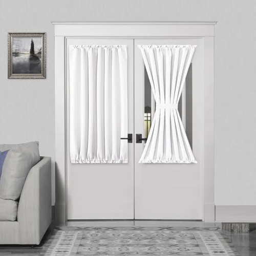 Vista 56 de DWCN Cortinas para Puertas Francesas – Cortinas opacas térmicas con bolsillo para barra para puertas con ventana de cristal, puertas de cocina
