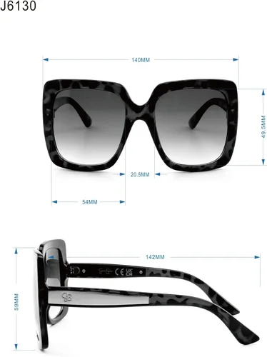 Vista 2 de Jessica Simpson J6130 Oversized Womens Square Sunglasses with 100 Uv Protection Glam Gifts for Her 54 Mm