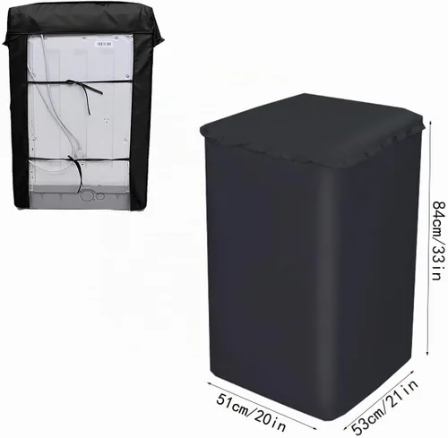 Vista 2 de Funda para lavadora, cubierta para lavadora/secadora para carga superior, resistente al polvo, impermeable, cubierta para lavadora totalmente