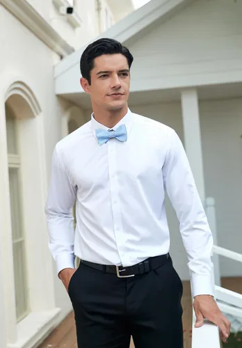 Vista 129 de HISDERN Pajaritas para hombre, corbatín de cachemira para hombre, corbata de lazo y bolsillo cuadrado, juego formal de esmoquin para boda