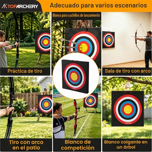 Vista 4 de TOPARCHERY Objetivo de tiro con arco de espuma de 20 pulgadas de alta densidad para patio trasero, objetivo de cuchillo de lanzamiento