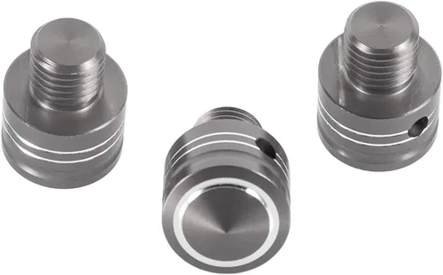 Vista 11 de Tornillos para espejo de motocicleta M10x1.25 de aluminio, 3 piezas en 1, juego universal para scooter, Street Bike Motocross, Cafe Racer (negro)
