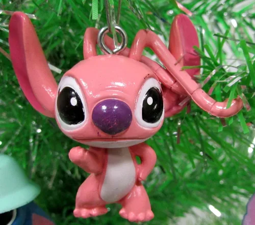 Vista 4 de Juego de adornos de Stitch con Stitch y Angel (diseño único irrompible)