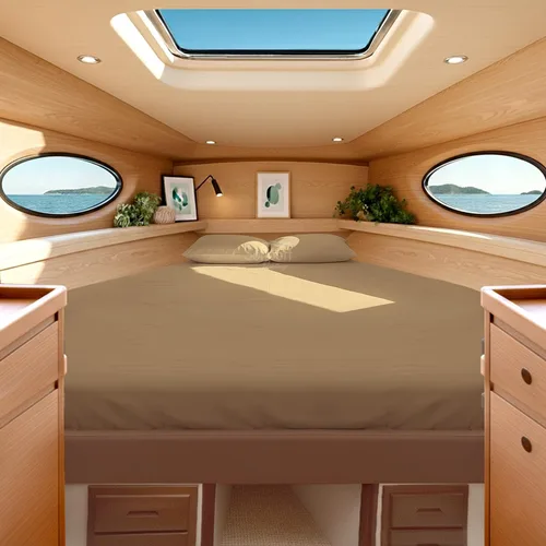 Vista 19 de Universal V Berth - Juego de sábanas de 4 piezas para barco, 100% algodón egipcio, la mejor ropa de cama de barco V, se adapta a colchones de hasta