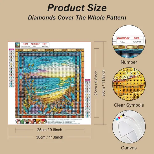 Vista 2 de Acudotr Kits de pintura de diamantes para adultos, kits de arte de diamantes 5D para principiantes, kits de pintura de diamantes de taladro completo