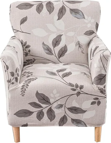 Vista 36 de CRFATOP - Funda elástica para sillón de mediados de siglo moderno de 1 pieza, fundas de silla de acento de jacquard con brazos, fundas de silla