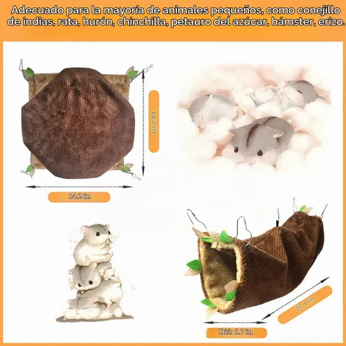 Vista 4 de LEFTSTARER Hamaca de conejillo de indias, hurón, rata de juguete, jaula de animales pequeños, accesorios para túnel y litera para rata, hurón