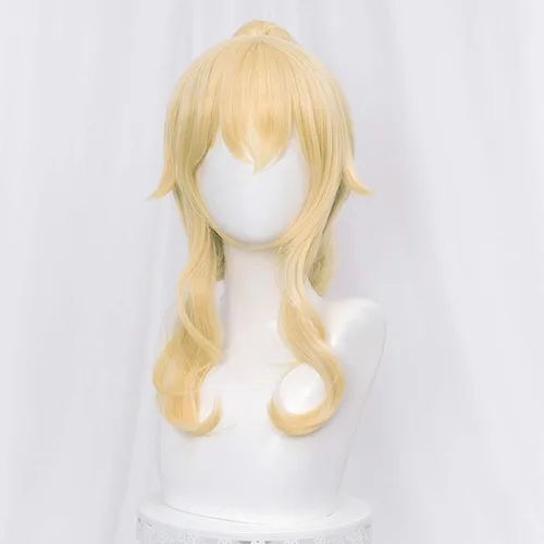 Vista 3 de SL Peluca rubia de princesa para disfraz de melocotón Cosplay