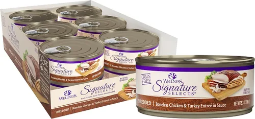 Vista 12 de Wellness CORE Signature Selects - Alimento húmedo enlatado grueso para gatos adultos, natural, rico en proteínas, sin granos, receta de carne de res