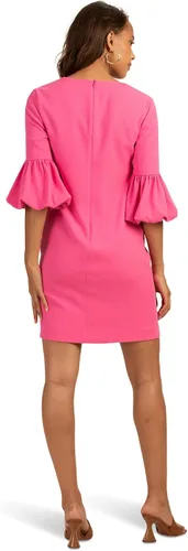 Vista 2 de Trina Turk Vestido tubo de manga abombada con cuello en V para mujer