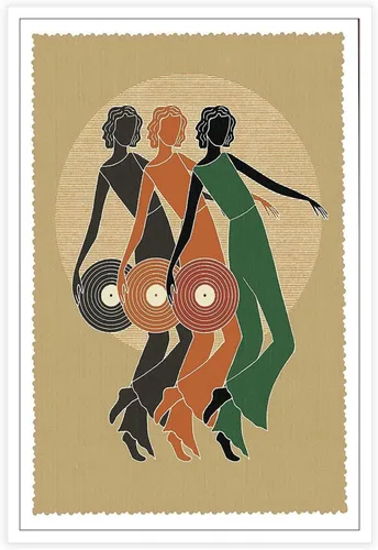 Vista 18 de Póster de lienzo de álbum de música vintage japonés, arte de pared retro, arte de pared divertido de moda, álbum de música japonés, impresión