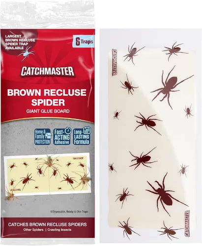 Vista 10 de Catchmaster Trampas de pegamento extra resistentes XL para ciempiés y arañas, paquete de 20 unidades, atrapa insectos, trampas para arañas, grillos