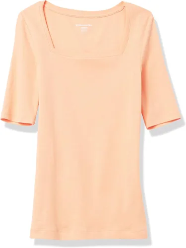 Vista 74 de Amazon Essentials - Camiseta de manga corta y cuello cuadrado para mujer