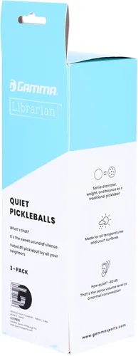 Vista 12 de Gamma Librarian Foam Quiet Pickleball Balls – Low-Noise Practice Balls with True Bounce on Any Surface – Foam Pickleballs Available in 48 Box, 3