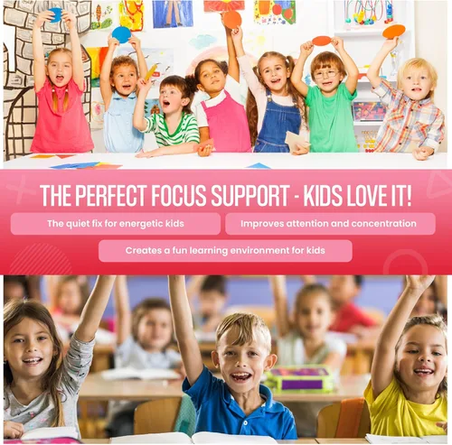 Vista 6 de Bandas para sillas con pies inquietos, paquete de 12 bandas antideslizantes para sillas de aula, bandas flexibles, bandas sensoriales flexibles
