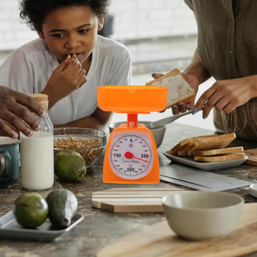 Vista 4 de Baluue Báscula de cocina analógica con pantalla de dial, báscula de cocina mecánica para pesaje de alimentos, parte de pesaje para hornear