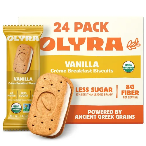 Vista 9 de Olyra Galletas de Desayuno Sándwich de Chocolate Oscuro, Aperitivos Saludables para Adultos y Niños, Bajo en Azúcar, Alto en Fibra, Galletas