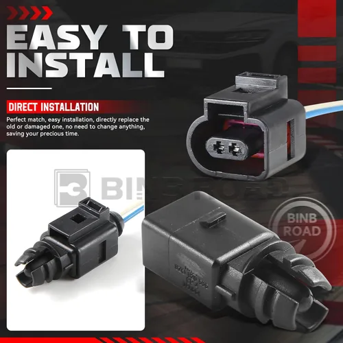Vista 6 de Sensor de temperatura del aire ambiente exterior con enchufe compatible con Audi A4 A6 A7 Q5 Q7 compatible con VW Golf Jetta Passat